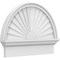 Ekena Millwork Half Round Sunburst Architectural Grade PVC Combination Pediment, 26"W x 19-3/4"H x 2-3/4"P PEDPC026X200HRO01 - alternate 1